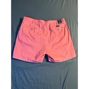 Nautica Mens True Khaki Shorts 42 Coral Pink Classic Fit Cotton B31303